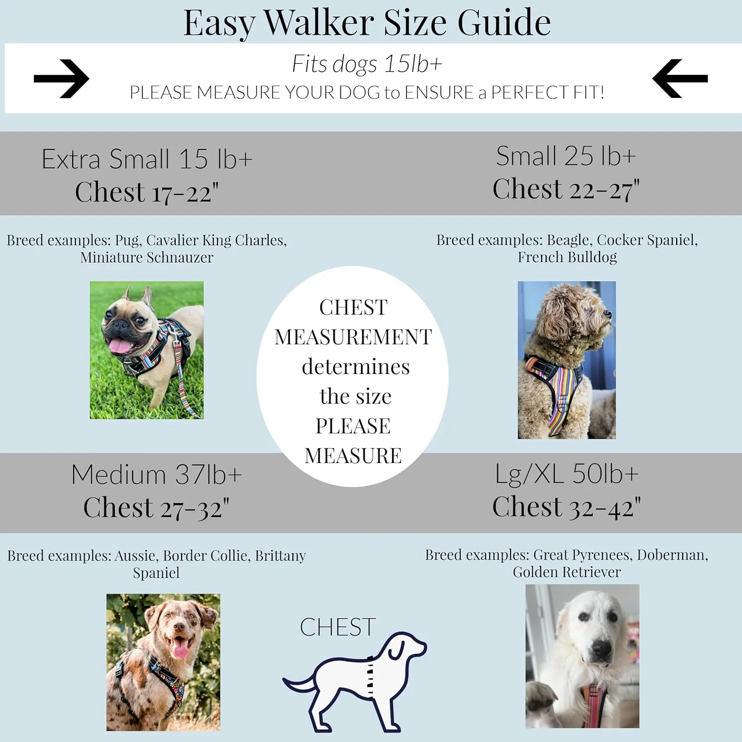 Lucky Love Dog No Pull Dog Harness, Adjustable and Easy to Walk, Cute Patterned Harness for Small Medium Large Male & Female Dogs - Primrose, Small