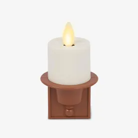 Luminara Nightlight Flameless Candle, Baked Clay, Electrical Outlet Plugs w/Dusk Dawn Sensor Auto Switch On/Off for Home Safety, Window Decorative