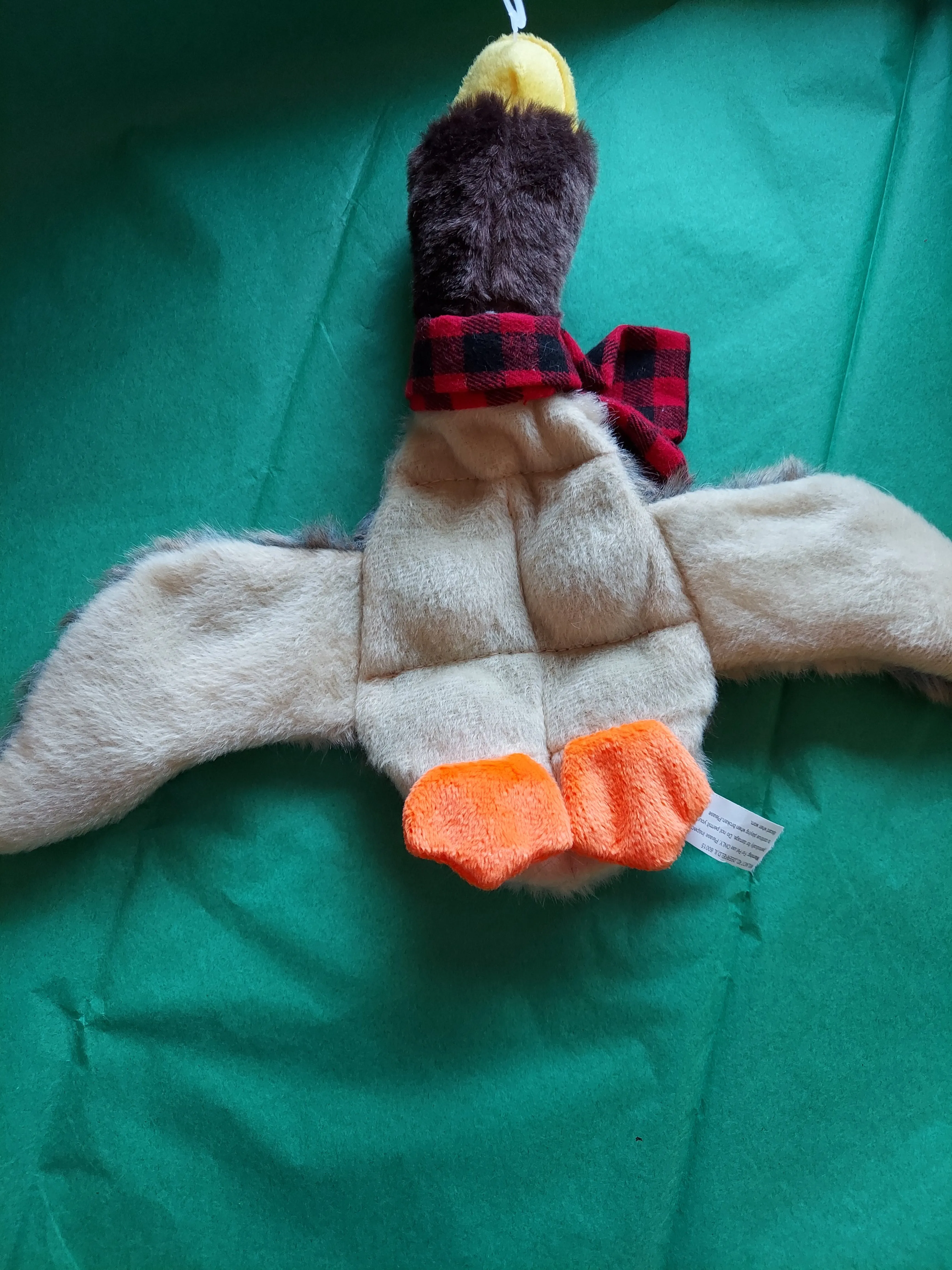 Mallard Duck or Squirrel Dog Plush Toy Stuffing Free Squeaker & Crinkle