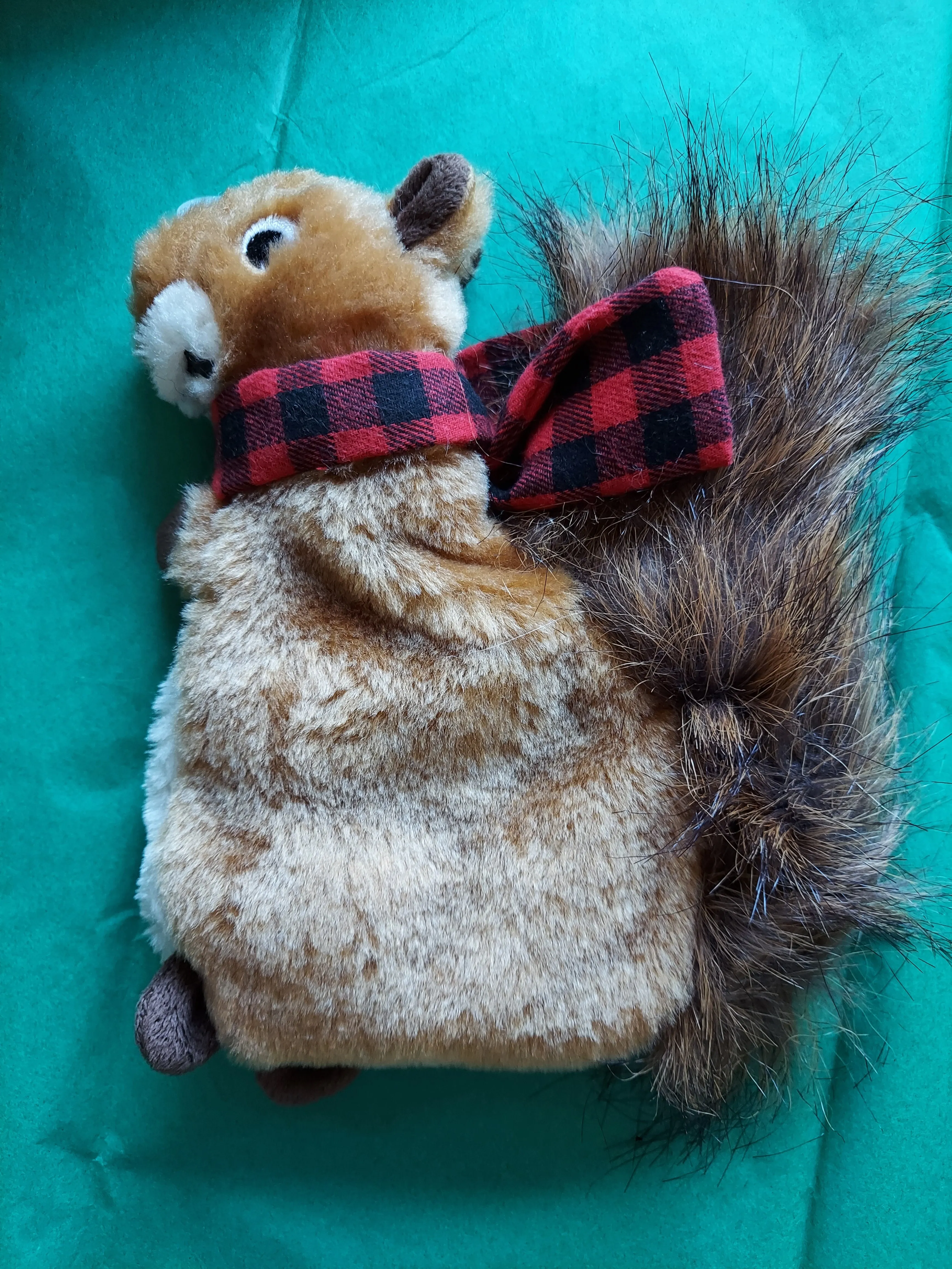 Mallard Duck or Squirrel Dog Plush Toy Stuffing Free Squeaker & Crinkle
