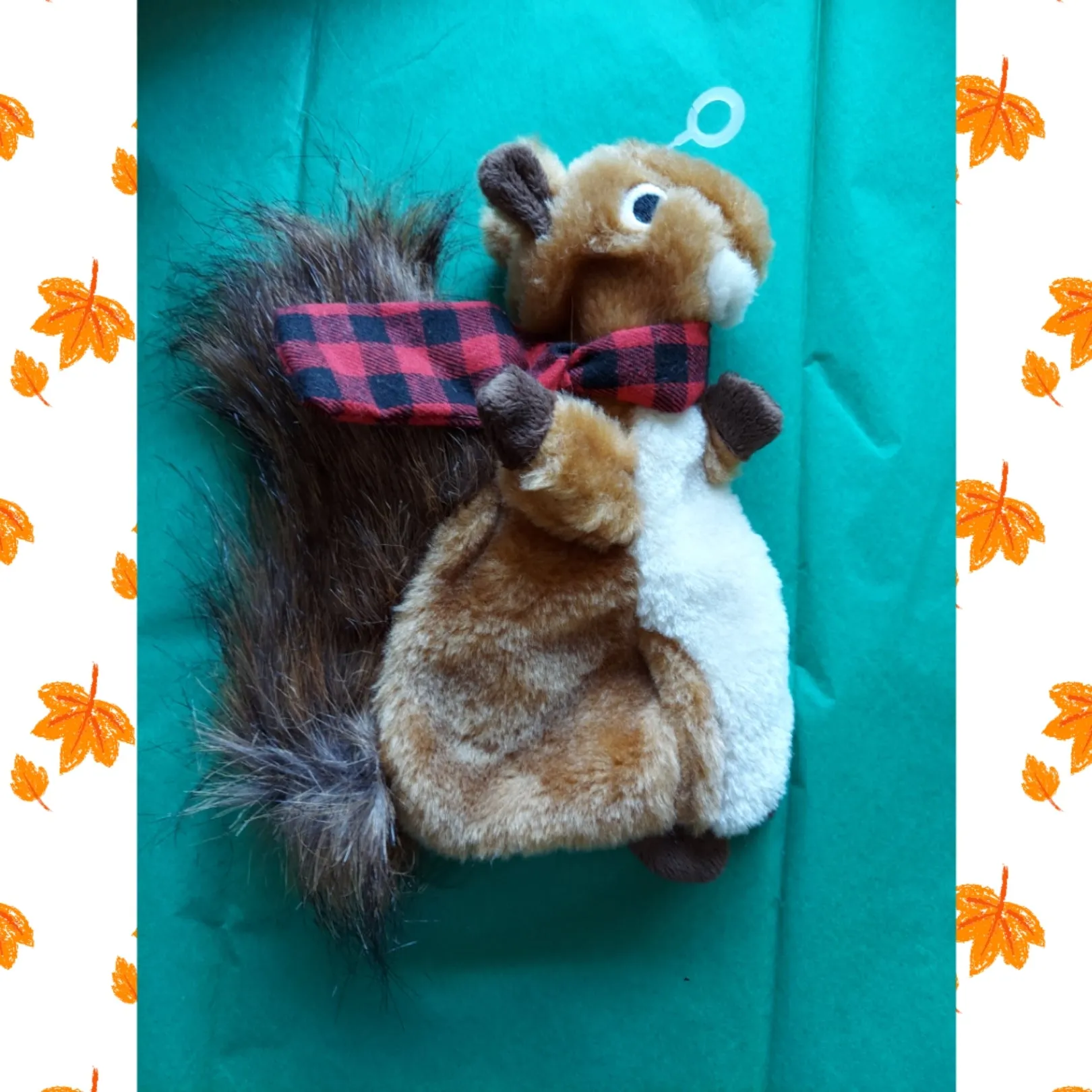 Mallard Duck or Squirrel Dog Plush Toy Stuffing Free Squeaker & Crinkle
