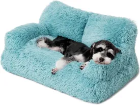 Mewoo Dog Couch, Small Dog Bed with Removable Washable Cover, Cute Cat Couch for Pets, Cat Beds for Indoor Cats with Anti-Slip Bottom (Lake Blue)