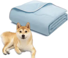 MICROCOSMOS Pet Cooling Blankets & Sleeping Mat- Reversible Washable Durable Dog Bed Cover, Easy Clean. Perfect Indoors, Outdoors or in The Car.(Sky Blue/Blue, 40" x 28")