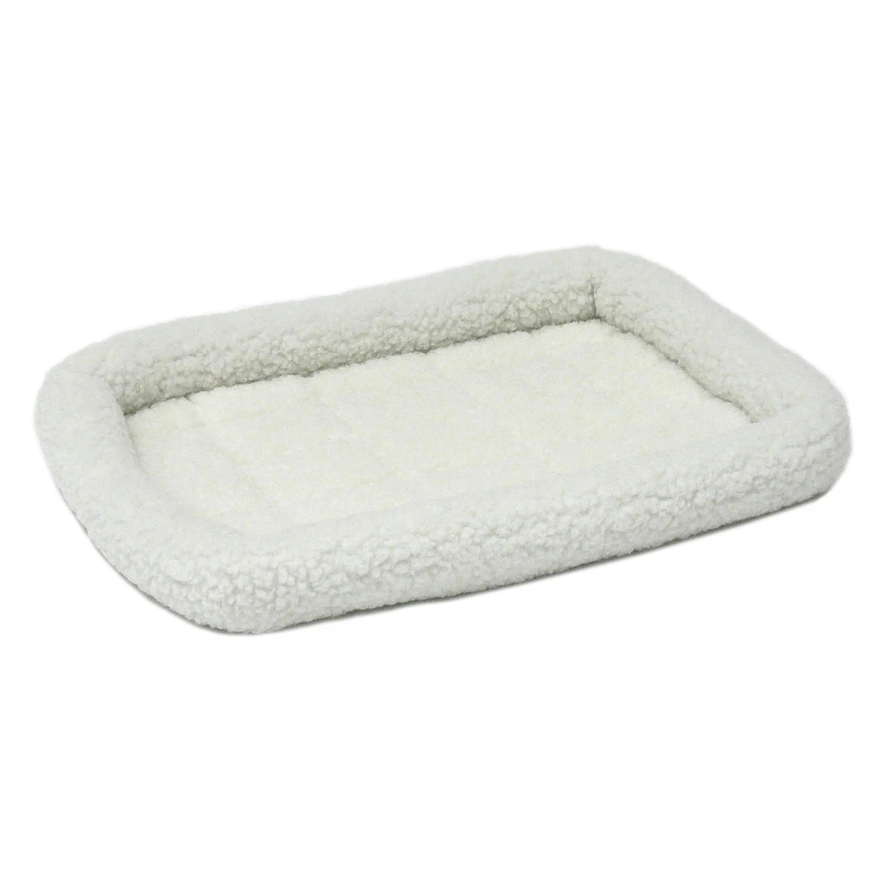 MidWest Homes for Pets QuietTime Bolster Dog Bed White 12in X 18in