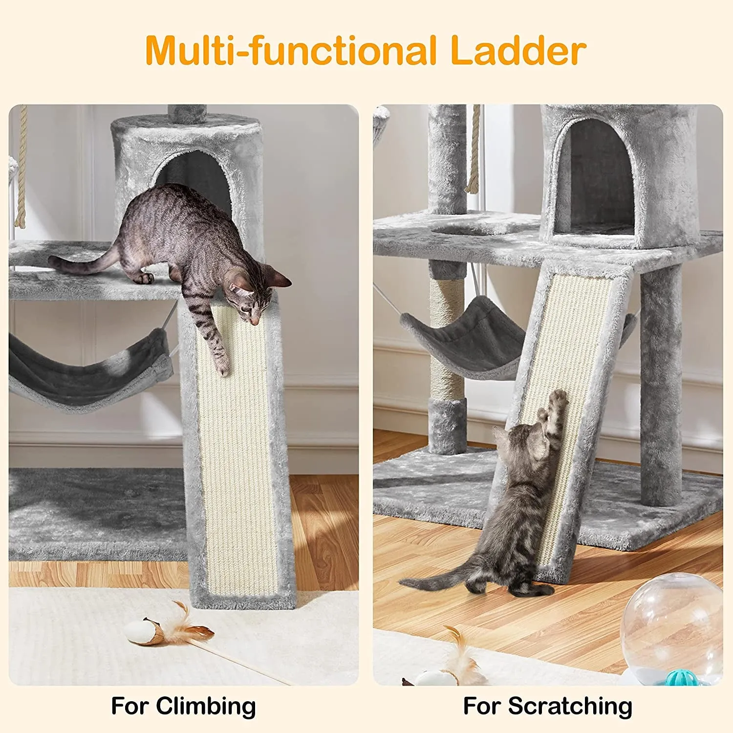 Multi-Level Cat Tree Tower Condo with Scratching Posts