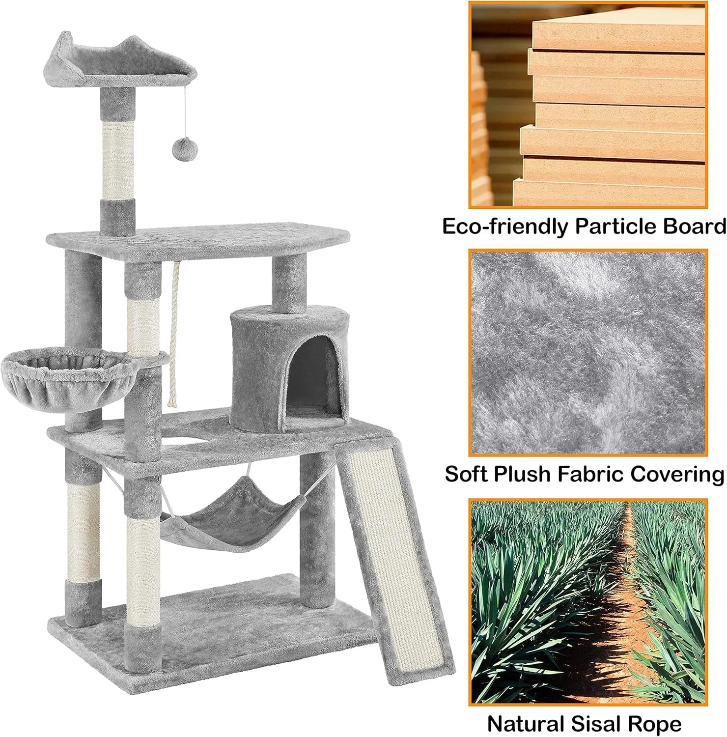 Multi-Level Cat Tree Tower Condo with Scratching Posts