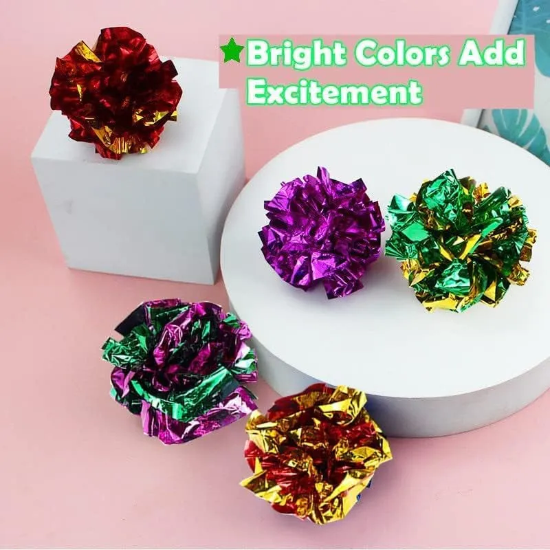 Mylar Crinkle Balls Cat Toys