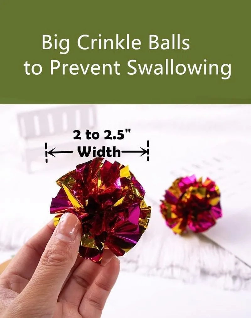 Mylar Crinkle Balls Cat Toys
