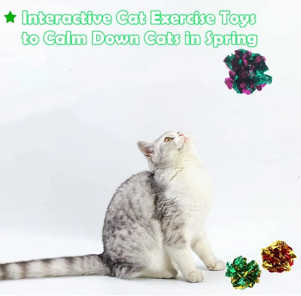 Mylar Crinkle Balls Cat Toys