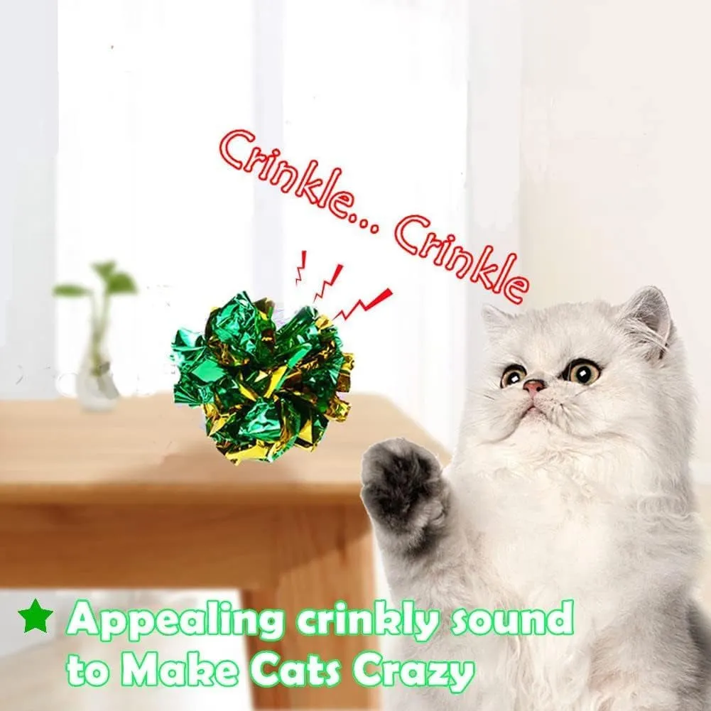 Mylar Crinkle Balls Cat Toys