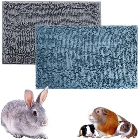 Oncpcare 2pcs Guinea Pig Cage Liners - Washable Guinea Pig Bed Pads, Reusable & Anti Slip Guinea Pig Bedding Fast Absorbent Pee Pad for Small Animals Cat Rabbit Bunny Hamster Rat Ferret