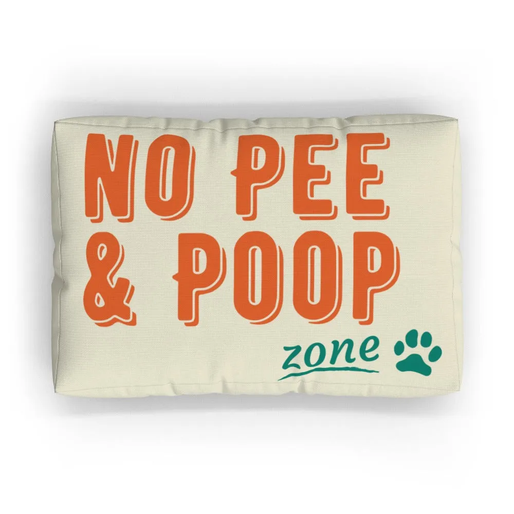 Pet Bed - No Poop Zone