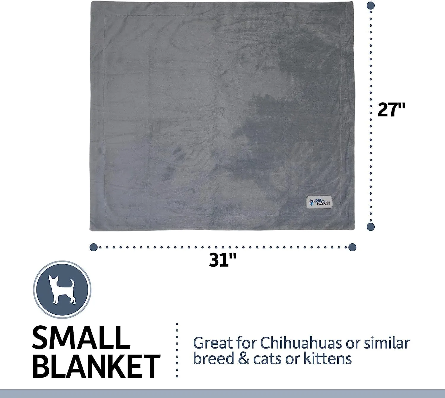 PetFusion Premium Dog & Cat Blanket | Ultra Soft Pet Blanket Available in Plush or Quilted; 2 Colors (Grey; Brown) | Perfect for Small Dogs & Large Dogs