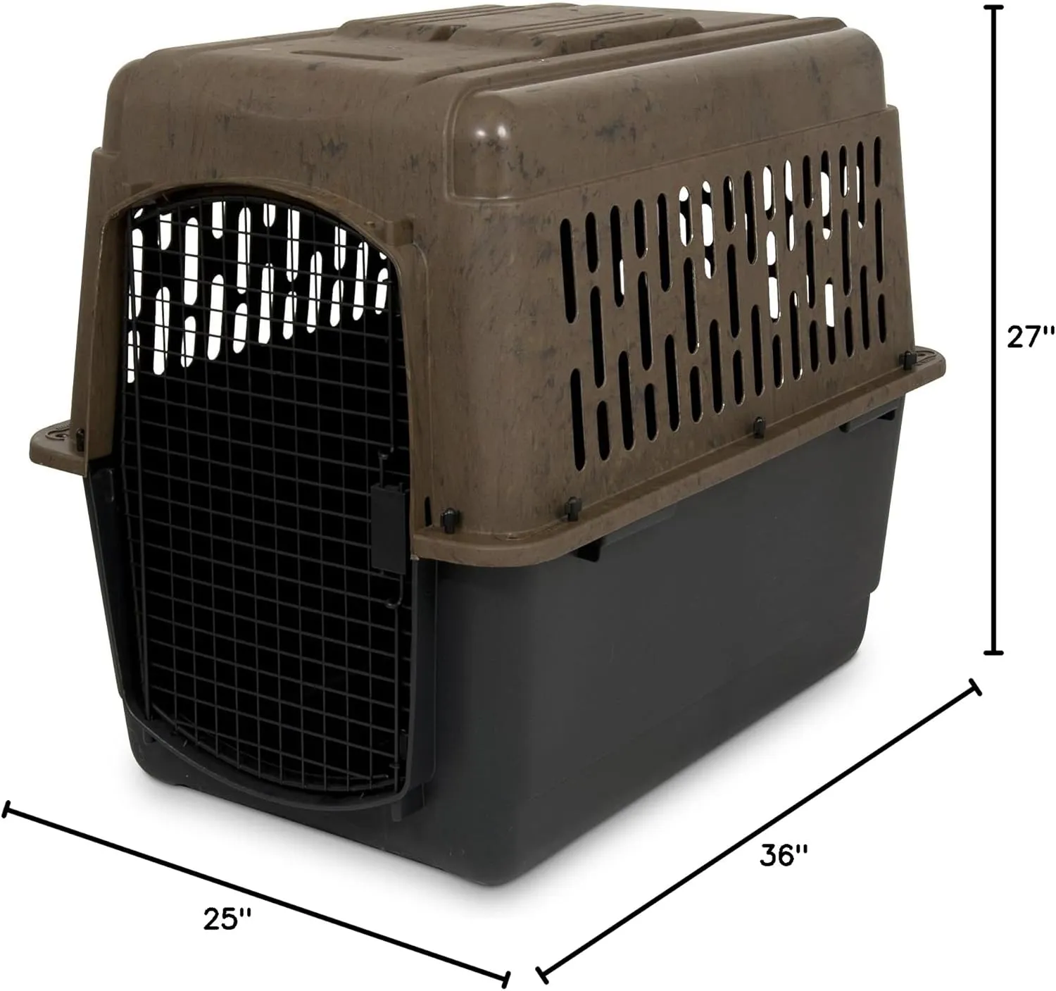 Petmate Ruffmaxx Camouflage Dog Kennel Pet Carrier & Crate 36" (50-70 Lb), Outdoor And Indoor For Large, Medium, And Small Dogs - Made From Recycled Material W/ 360-Degree Ventilation, Made in USA