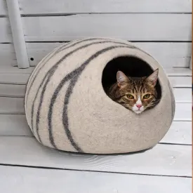Premium Felt Cave Bed for Indoor Cats