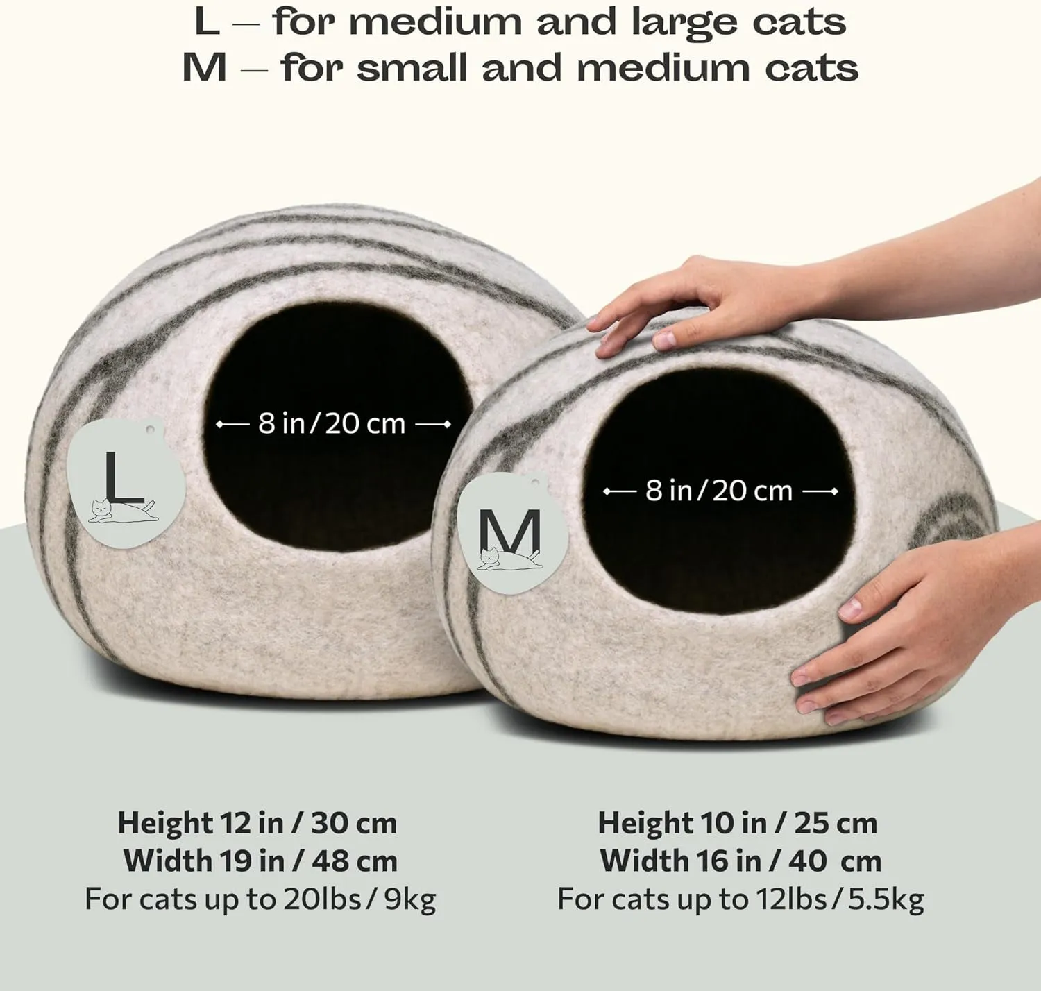 Premium Felt Cave Bed for Indoor Cats