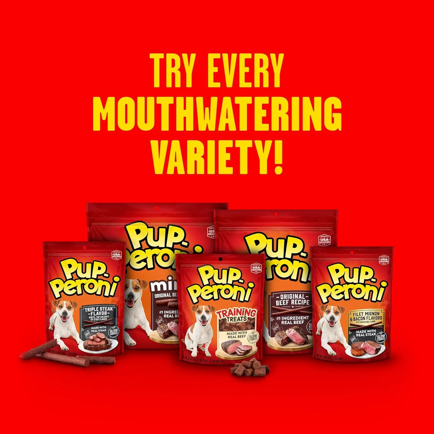 Pup-Peroni Dog Treats, Lean Beef Flavor, 38 Ounce, Made with Real Beef, 90% Fat Free