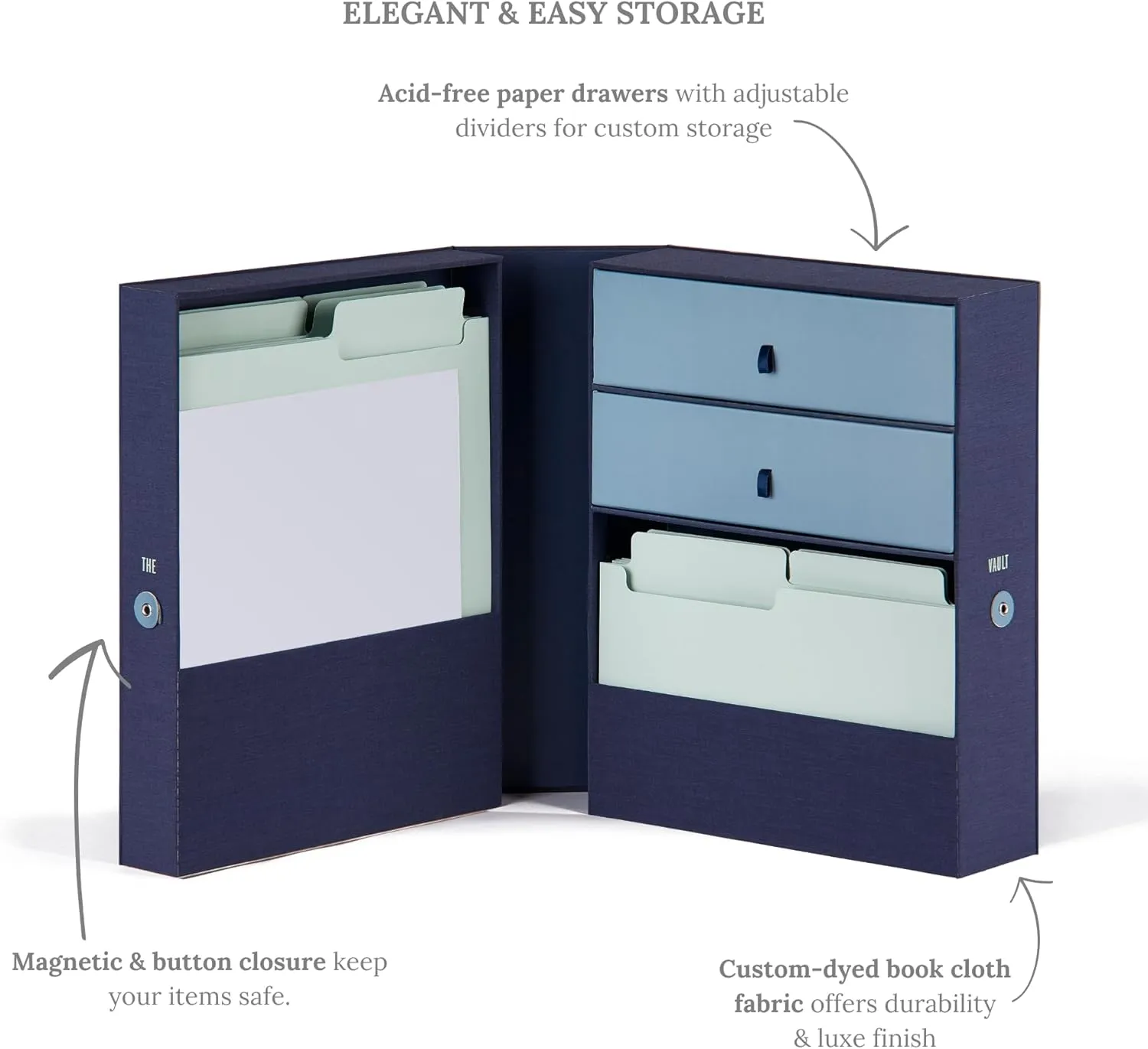 Savor | All-in-One Desk Organizer | Blue  Keep Desk, Office, and Home Organized All-in-One Storage System for Important Files, Documents, Stationery, and Office Supplies