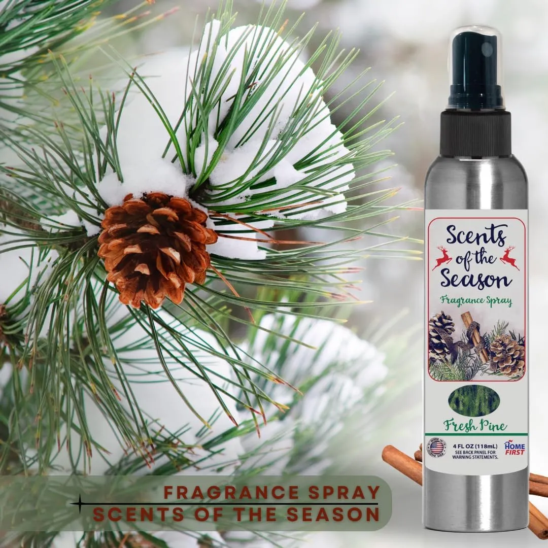 Scent of the Season Home Fragrance - Highly Concentrated Bring Holiday Scent into Your Home Spray on Artificial Wreaths, Christmas Trees, Table Cloth 4oz (Pine)