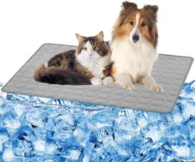 SHEJIZE Dog Cooling Mat, Portable, Washable, Folds for Travel, Keeps Pets Cool in Summer Heat
