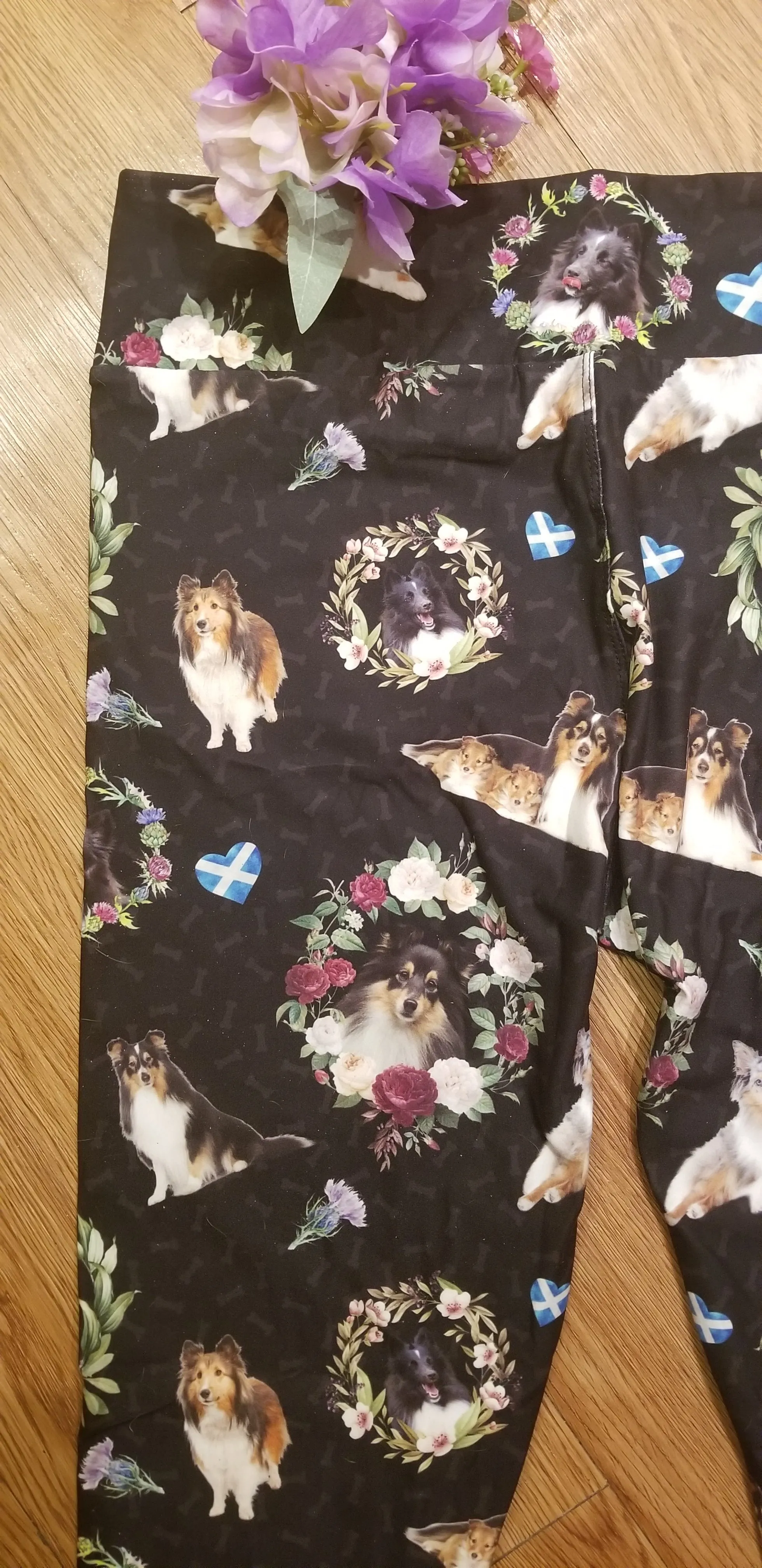 Sheltie Shetland Sheepdog Breed Ladies Leggings Perfect for Agility