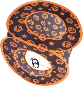 SUPVOX Cat Tunnel Cube Tent for Cats and Pets Foldable Polyester Hiding and Resting Tunnel for Exercising and Training Halloween Pumpkin Design