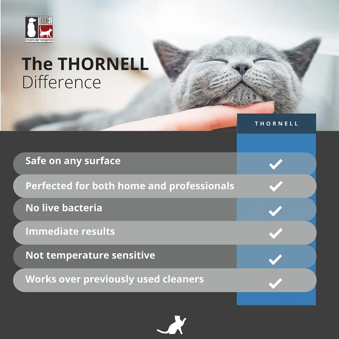Thornell Cat Odor-Off Pet Odor Eliminator Spray  Original Scent 16oz Ready to Use Cat Urine Odor Eliminator Spray for Pet Urine Odor, Tomcat Spray & Feces on Carpet, Litter Boxes & More