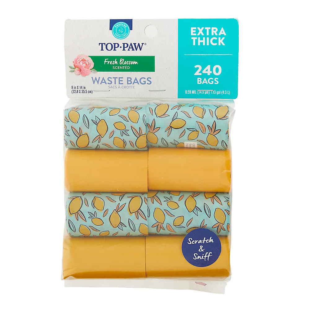 Top Paw® Lemon Print Waste Bags