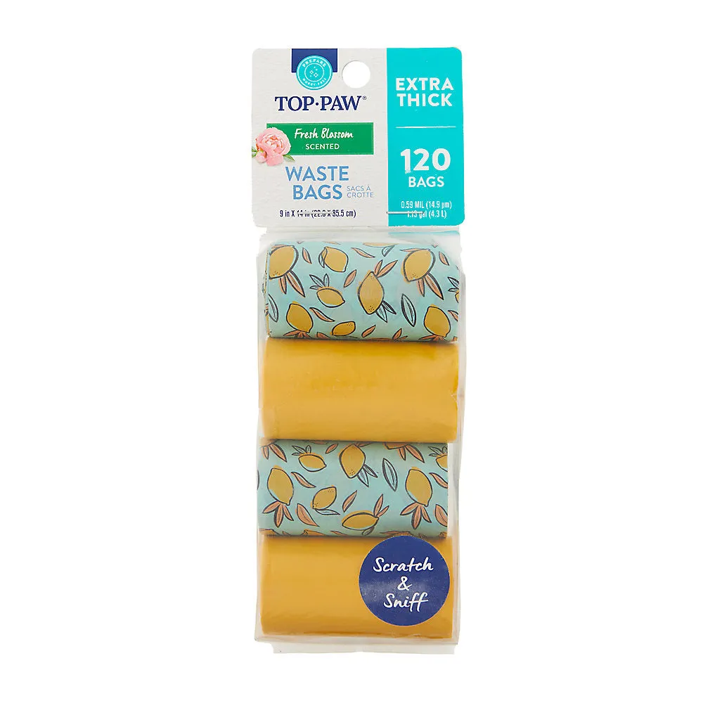 Top Paw® Lemon Print Waste Bags