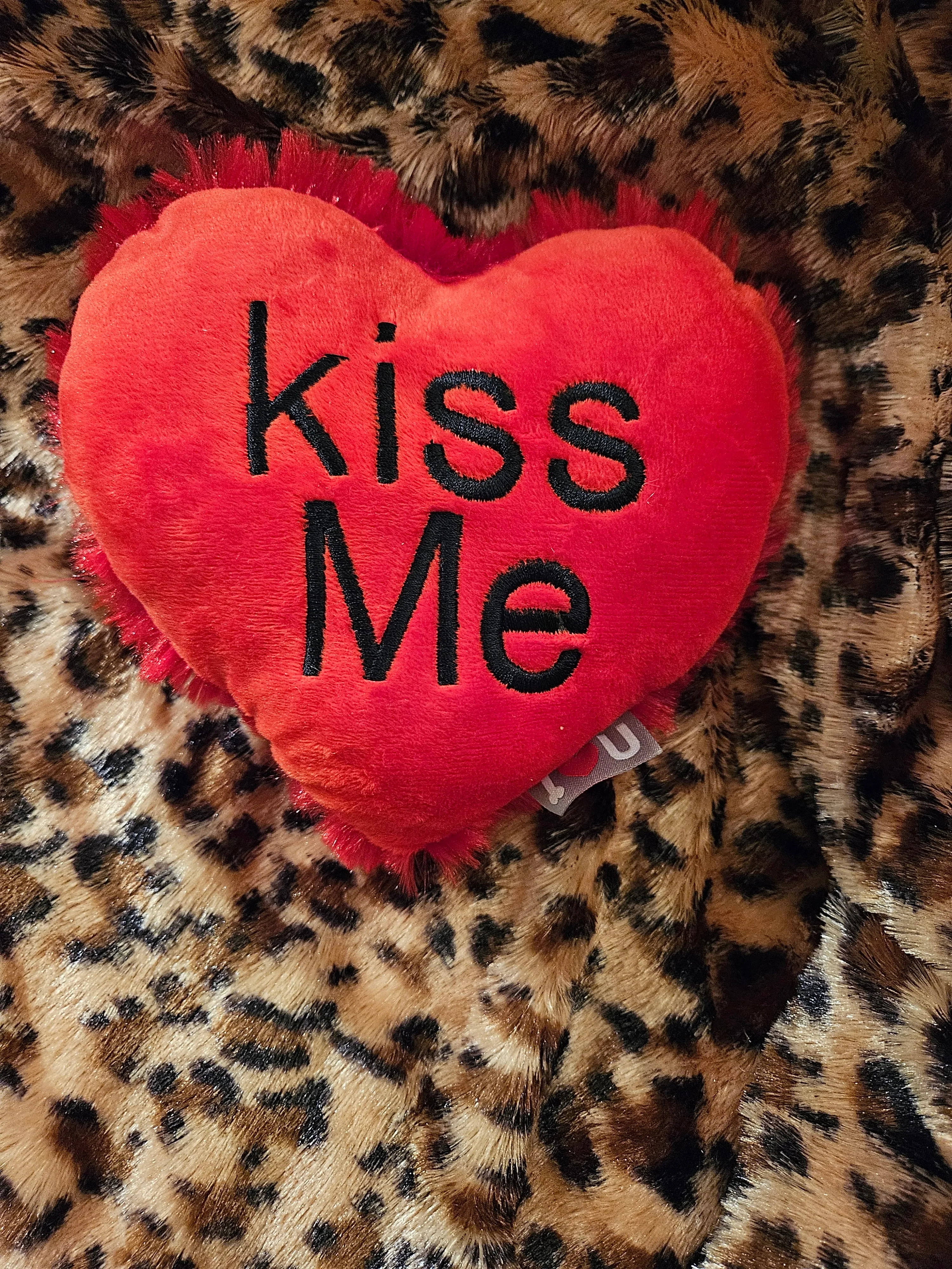 Valentine's Day Plush Dog Conversation Hearts Toy Made in the USA