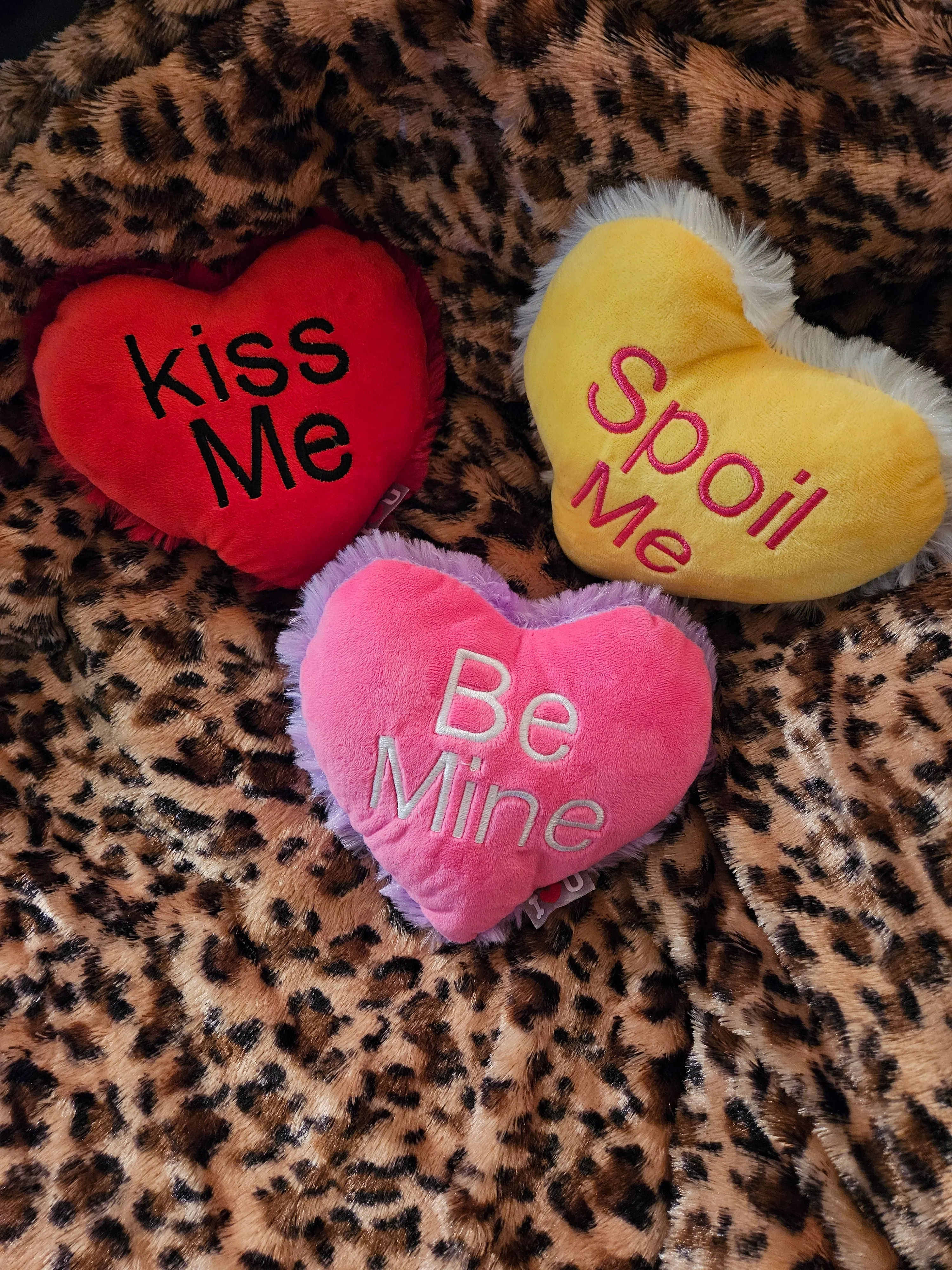 Valentine's Day Plush Dog Conversation Hearts Toy Made in the USA