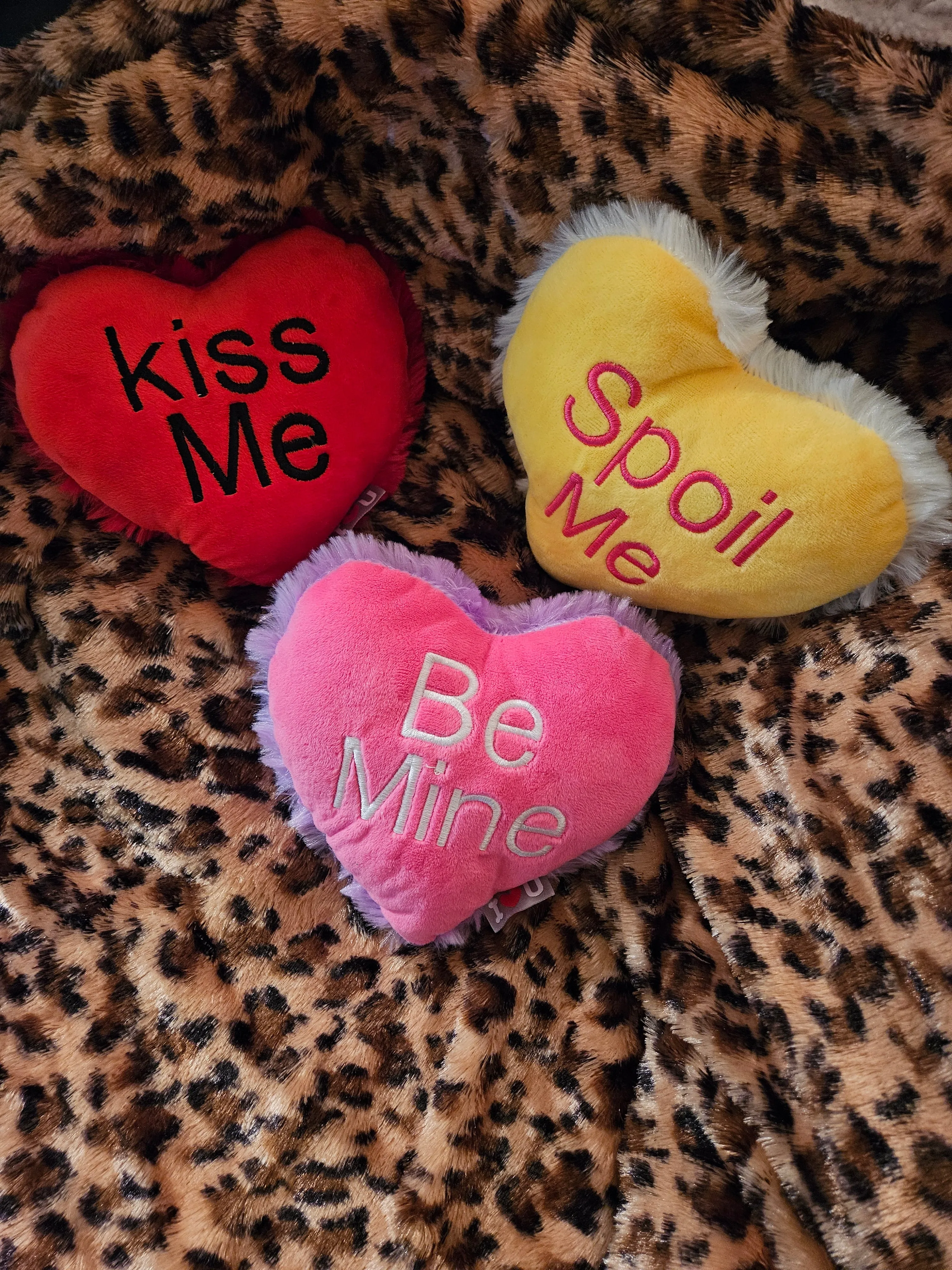 Valentine's Day Plush Dog Conversation Hearts Toy Made in the USA