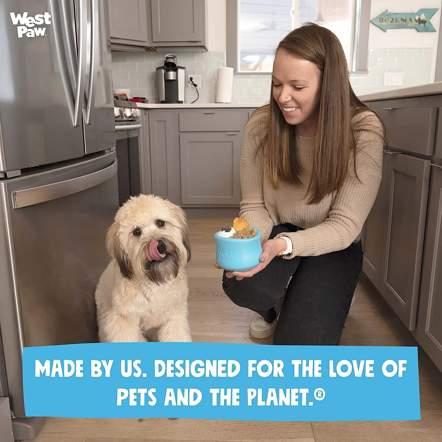 West Paw Zogoflex Toppl Treat Dispensing Dog Toy Puzzle Large