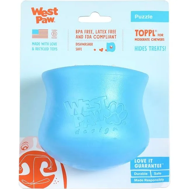 West Paw Zogoflex Toppl Treat Dispensing Dog Toy Puzzle Large