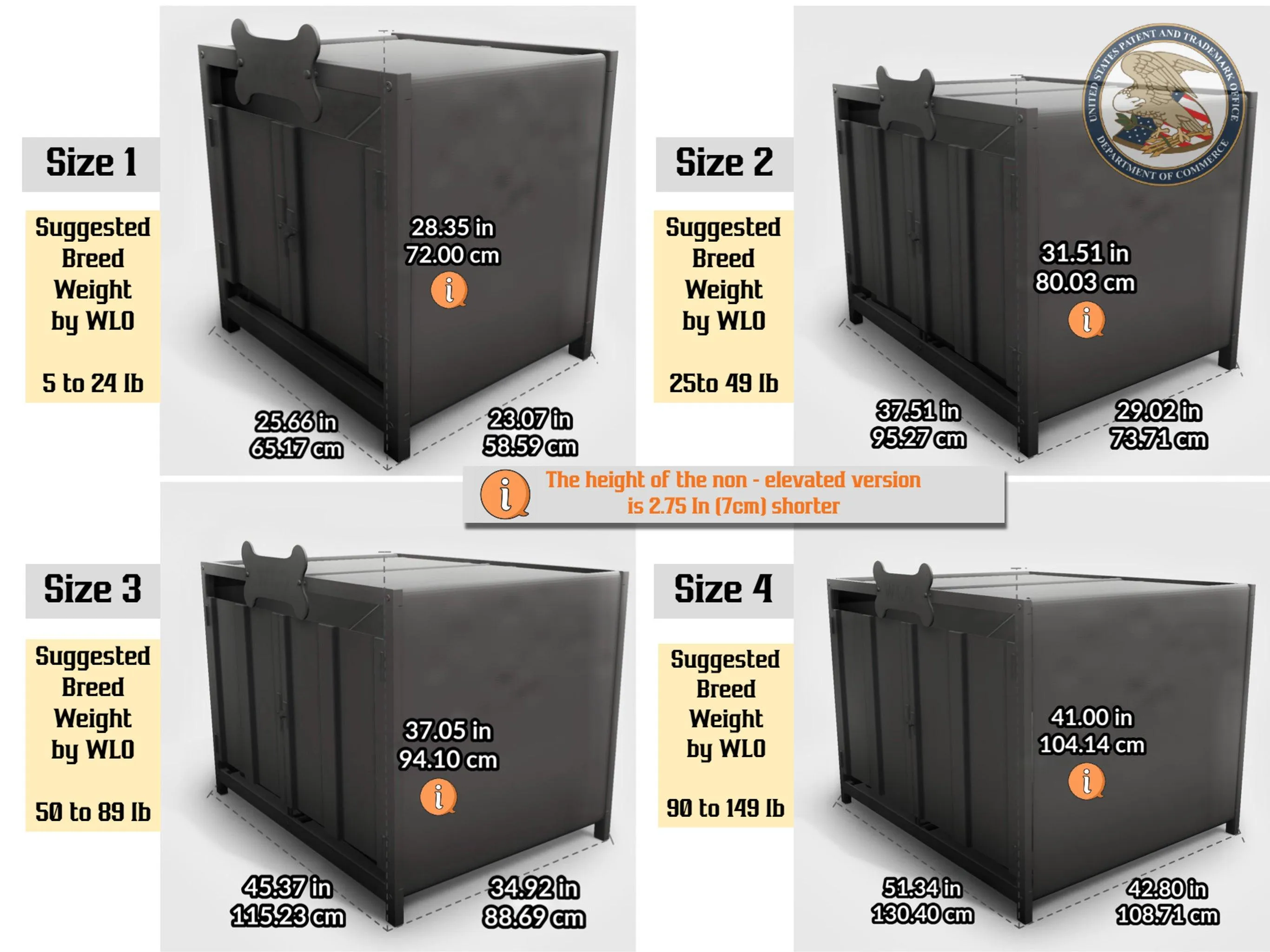 WLO® Natural Pueblo Elevated Modern Dog House