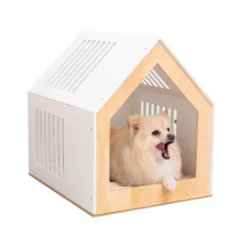 Wood Dog Crate Modern Indoor Dog House Small Dog Furniture Crate - Decorative Dog Crates for Medium Dogs Puppy Dog House Indoor - Personalized Housewarming Gift for Pet Owner