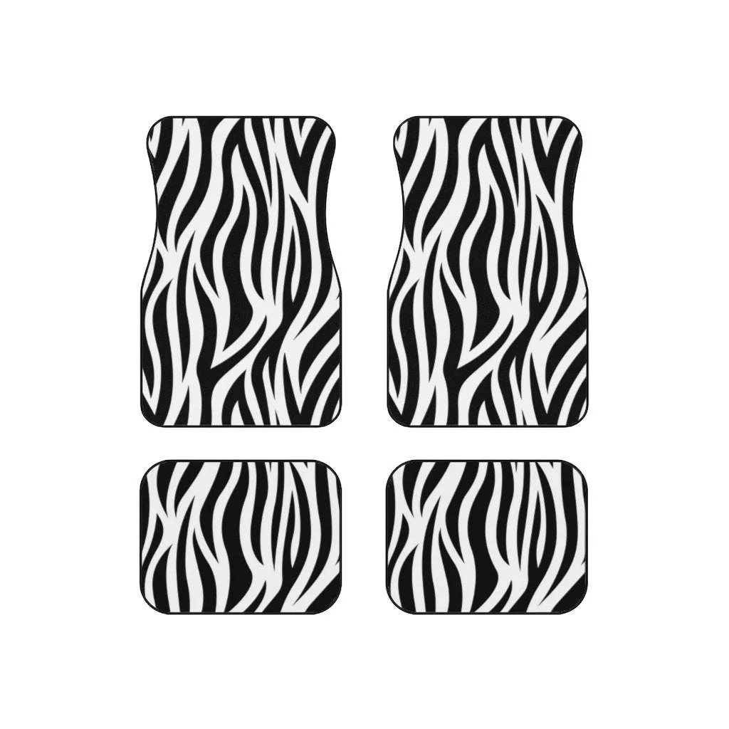 Zebra Floor Mats, Hippie Car Decor, Animal Print Car Mat, Boho Gifts, Gothic Accessories, Cottagecore Mat, Bohemian Vehicle Mats
