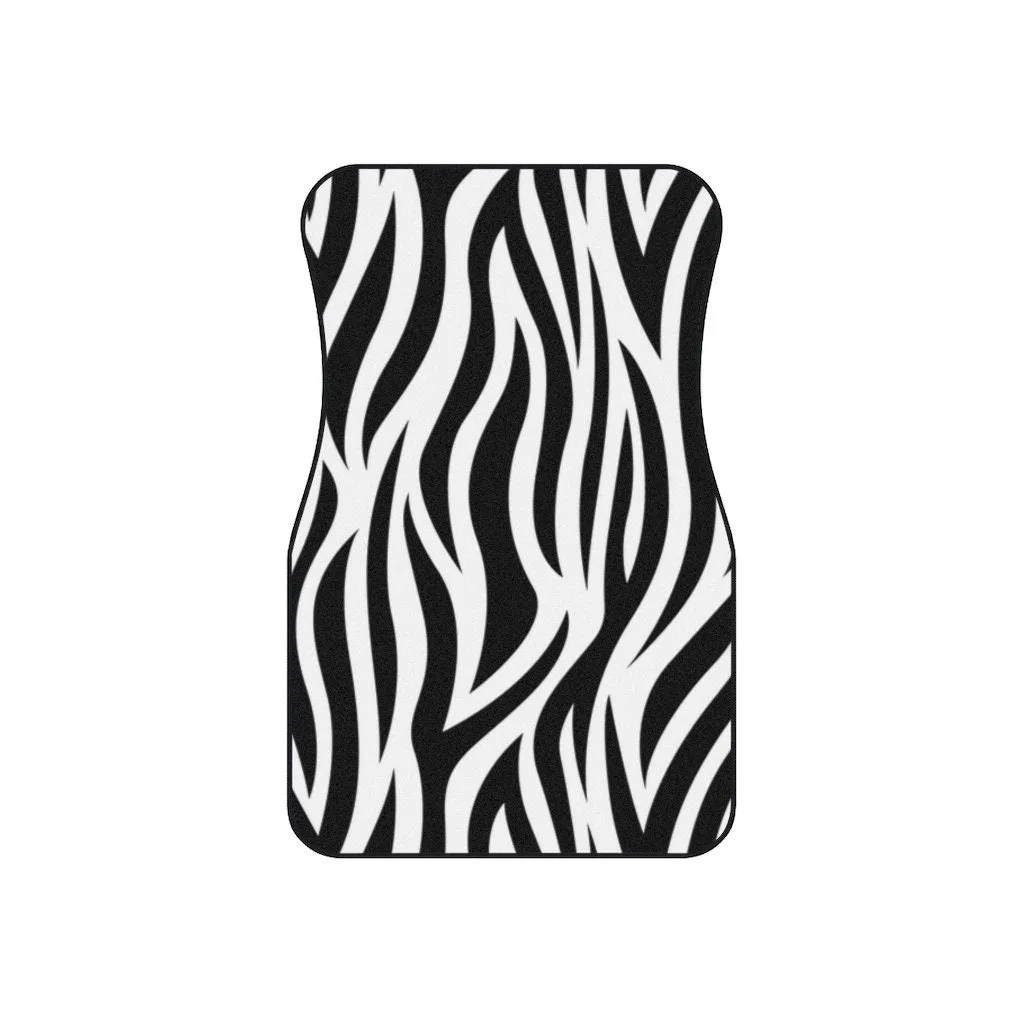 Zebra Floor Mats, Hippie Car Decor, Animal Print Car Mat, Boho Gifts, Gothic Accessories, Cottagecore Mat, Bohemian Vehicle Mats