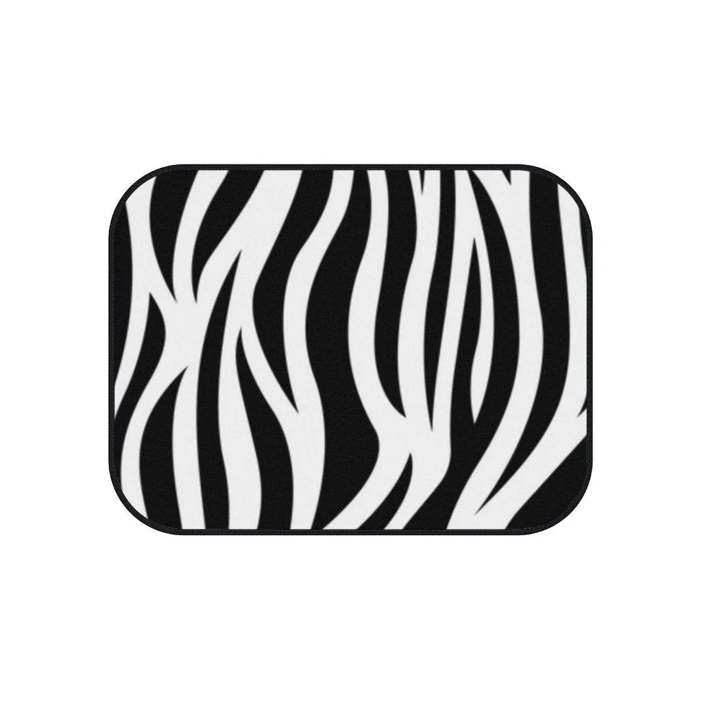 Zebra Floor Mats, Hippie Car Decor, Animal Print Car Mat, Boho Gifts, Gothic Accessories, Cottagecore Mat, Bohemian Vehicle Mats